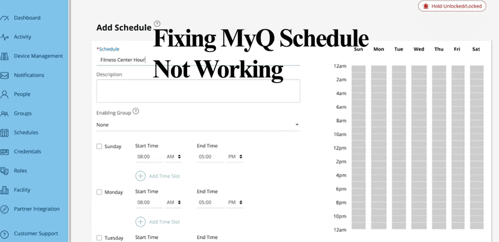 MyQ Schedule Not Working